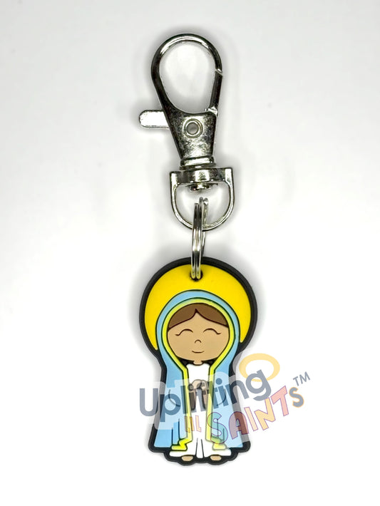 Collectible Uplifting Lil Saint Key Chain.  Soft PVC Small Key Chain