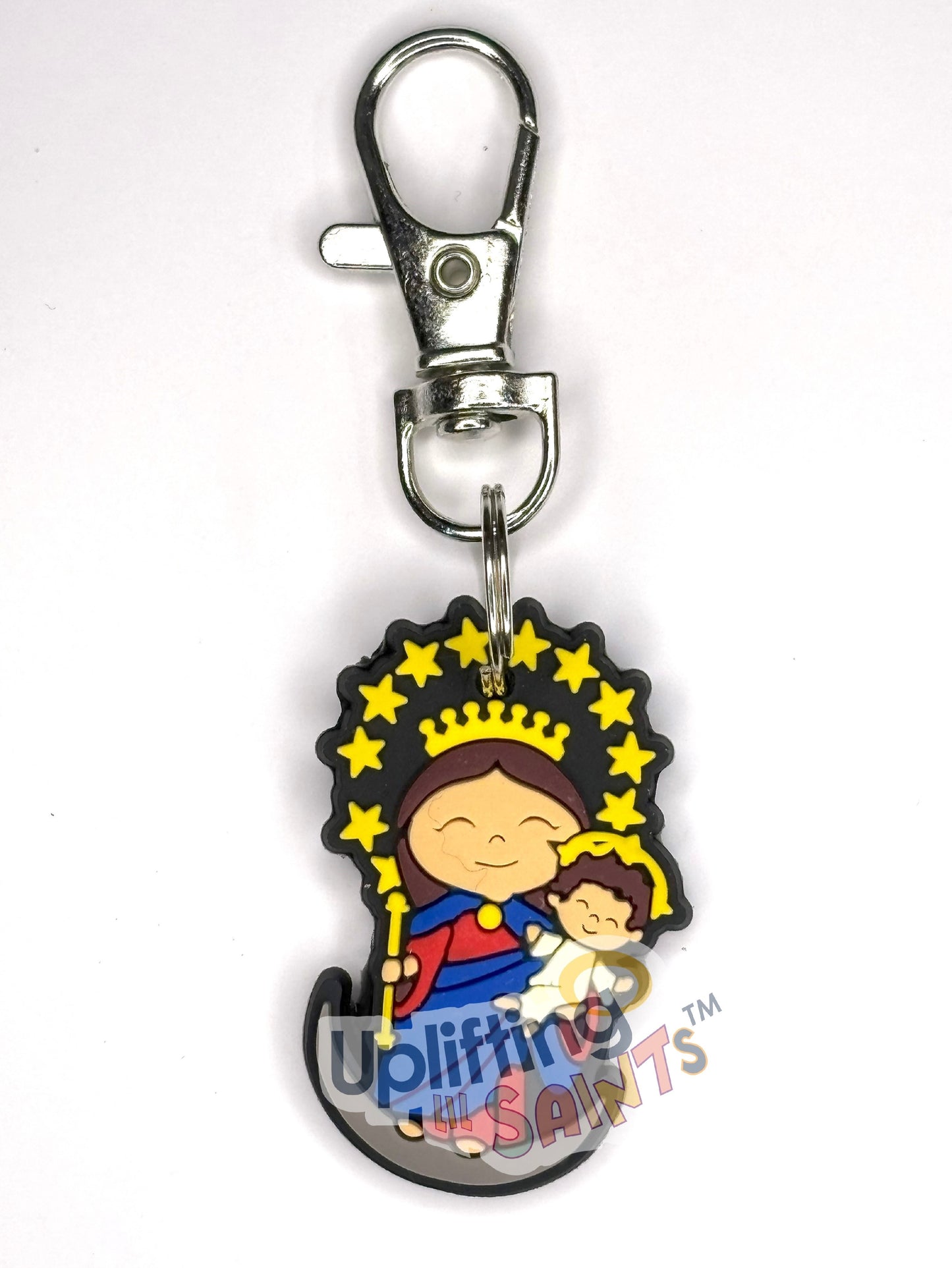 Collectible Uplifting Lil Saint Key Chain.  Soft PVC Small Key Chain