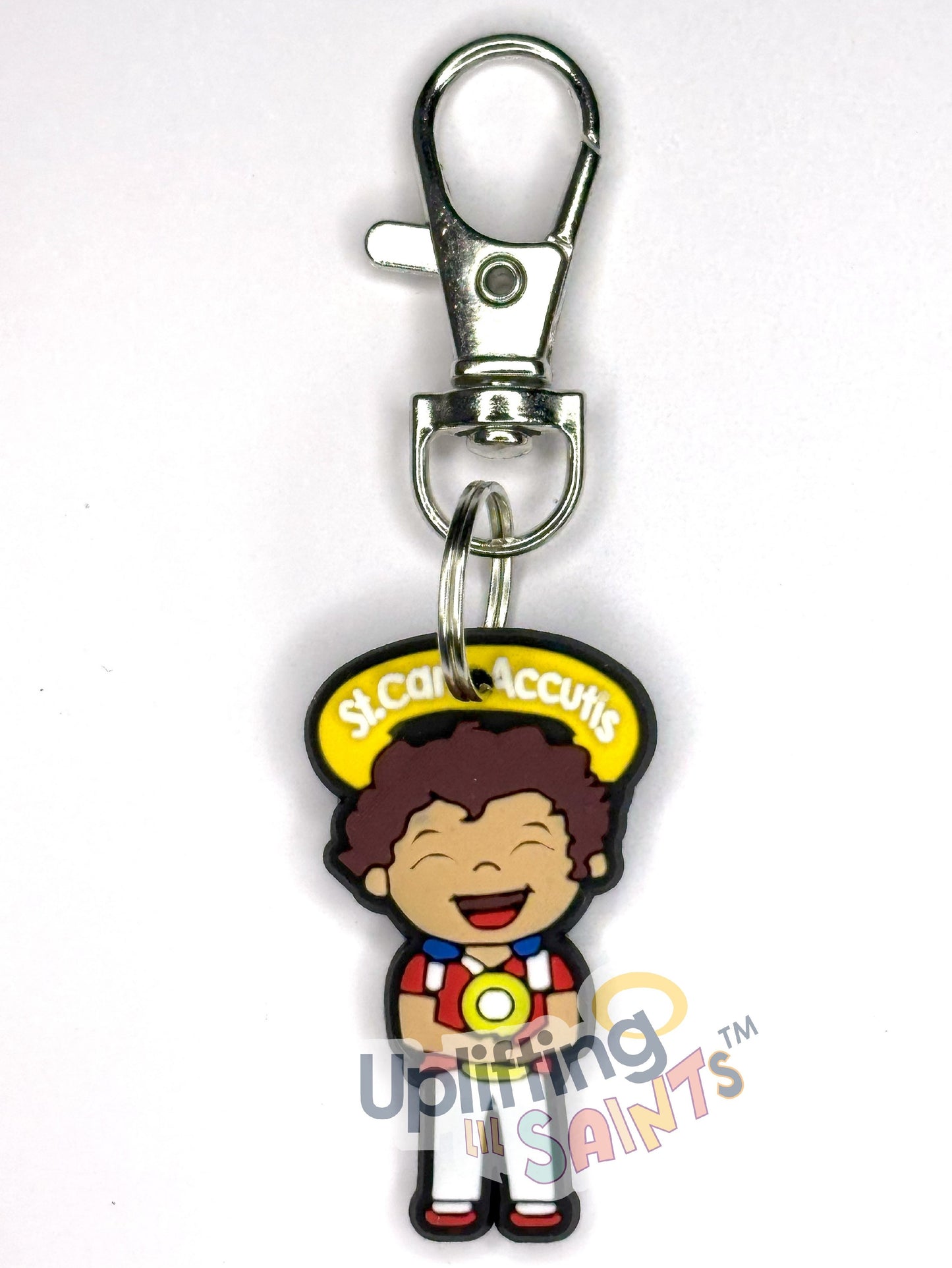 Collectible Uplifting Lil Saint Key Chain.  Soft PVC Small Key Chain