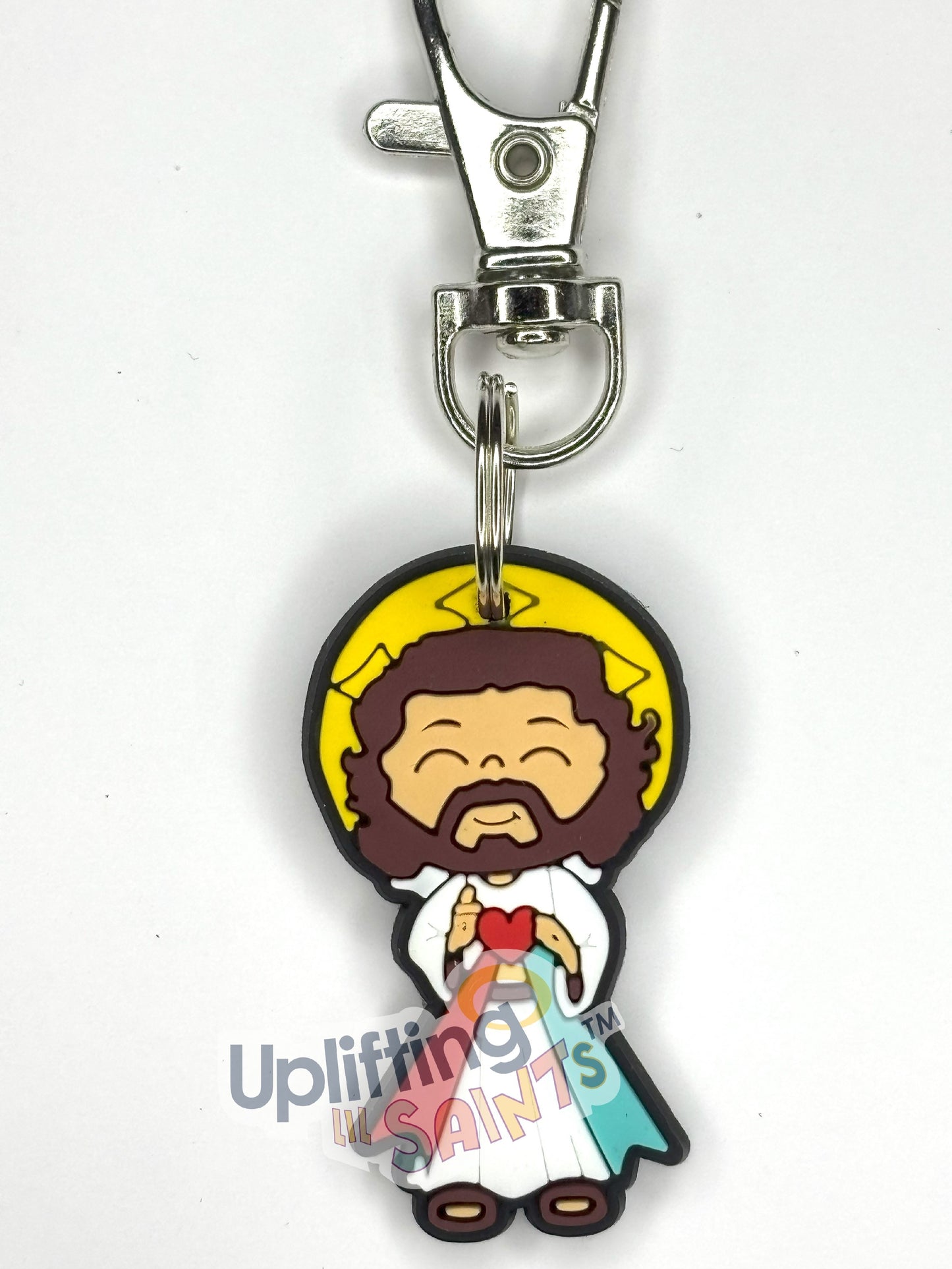 Collectible Uplifting Lil Saint Key Chain.  Soft PVC Small Key Chain