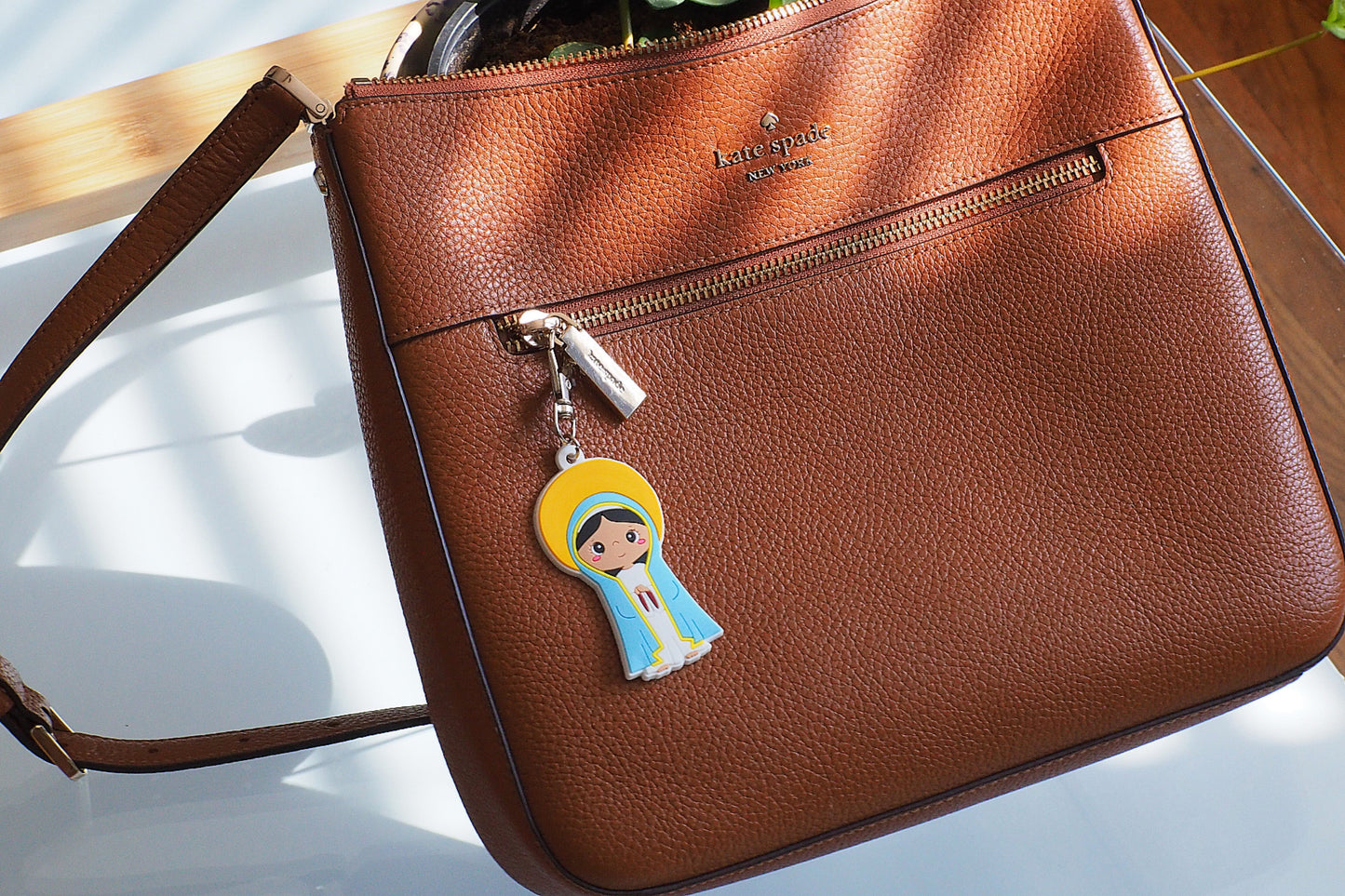 Collectible Uplifting Lil Saint Key Chain.  Soft PVC Small Key Chain