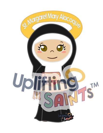 St Margaret Mary Alocoque DIGITAL DOWNLOAD UpliftingLilSaints