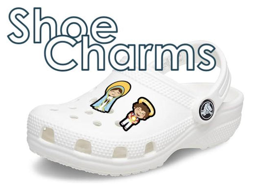 Collectible Shoe Charm.  Soft touch Uplifting Lil Saints PVC shoe charm